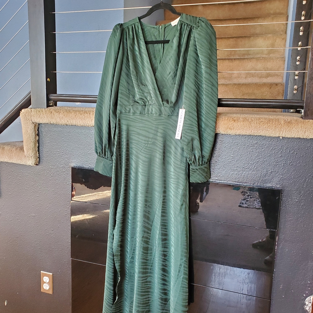 Ronny Kobo Collection Green Long Sleeve Dress